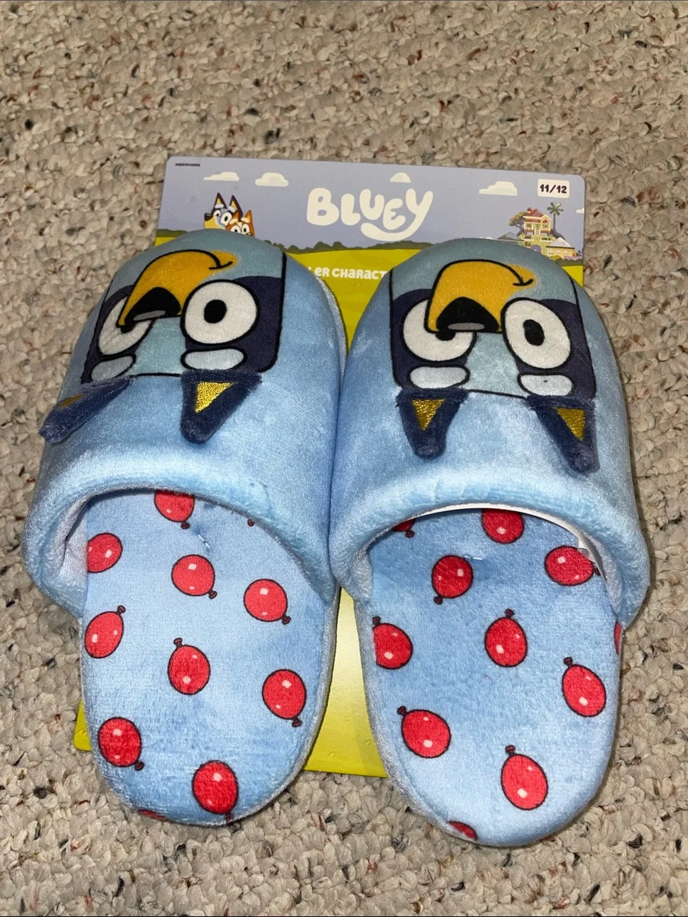 Bluey Kids Blue Slide Slippers - Blue
